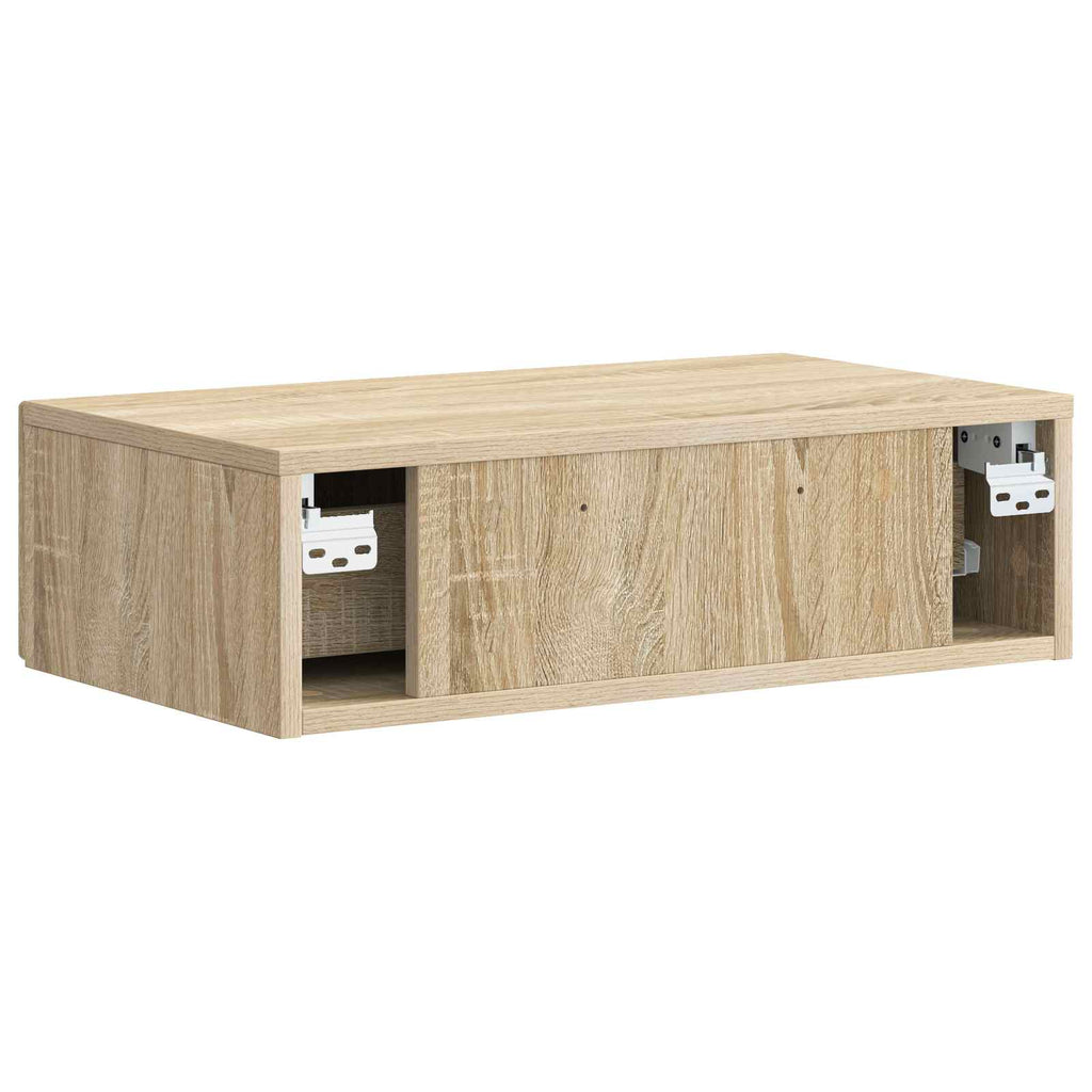 Mesa Lateral Montada en la Pared Roble Sonoma 59 x 34,5 x 17 cm