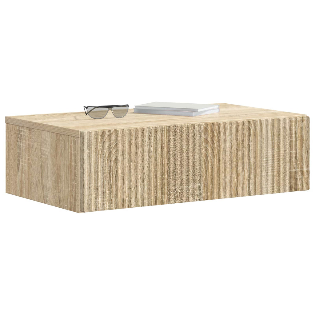 Mesa Lateral Montada en la Pared Roble Sonoma 59 x 34,5 x 17 cm