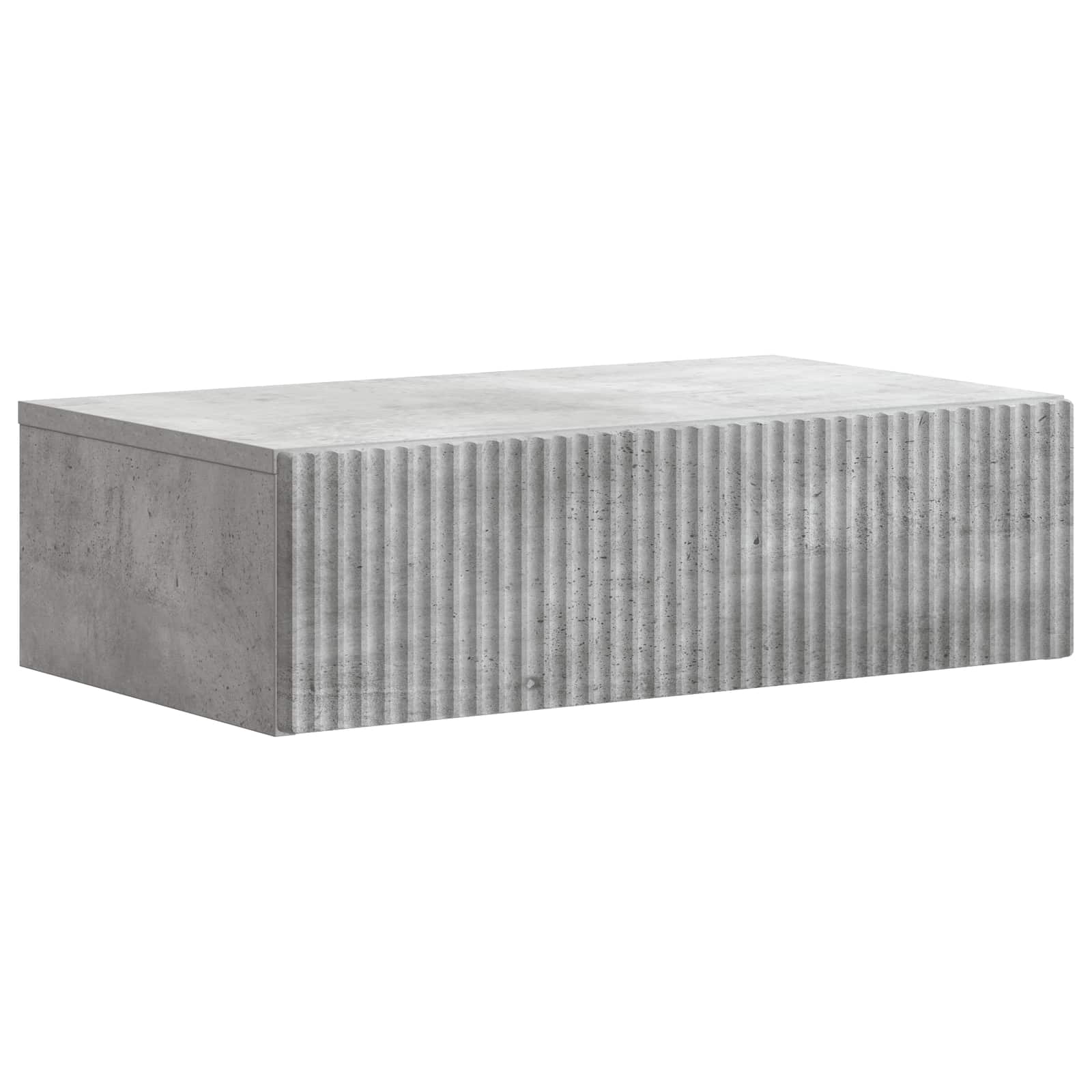 Mesa Lateral Montada en la Pared Gris Hormigón
