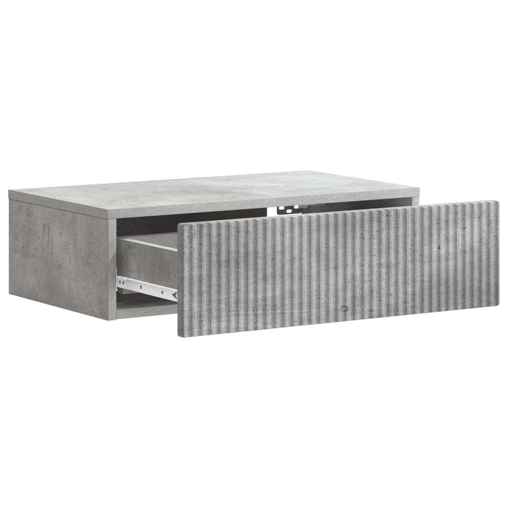 Mesa Lateral Montada en la Pared Gris Hormigón