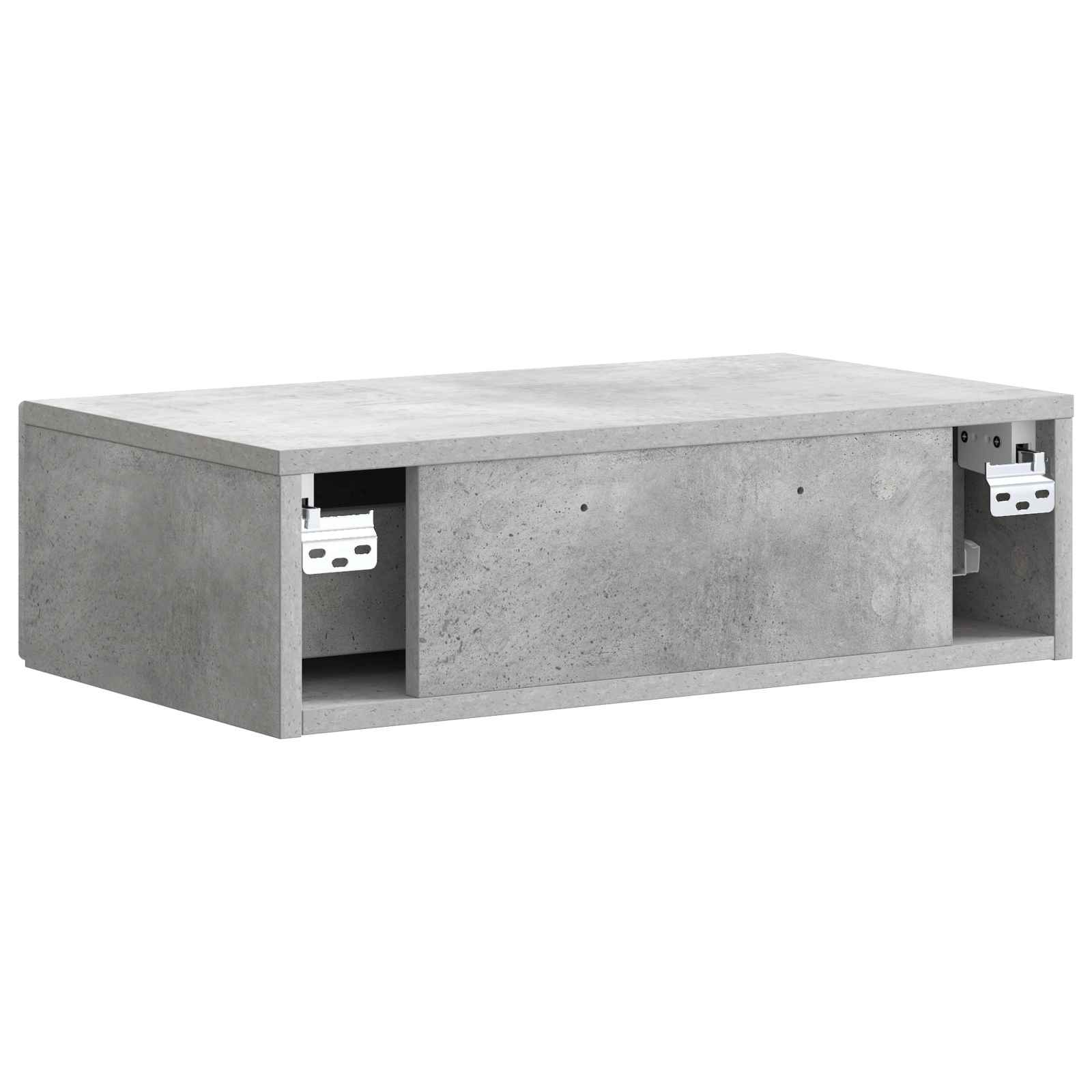 Mesa Lateral Montada en la Pared Gris Hormigón
