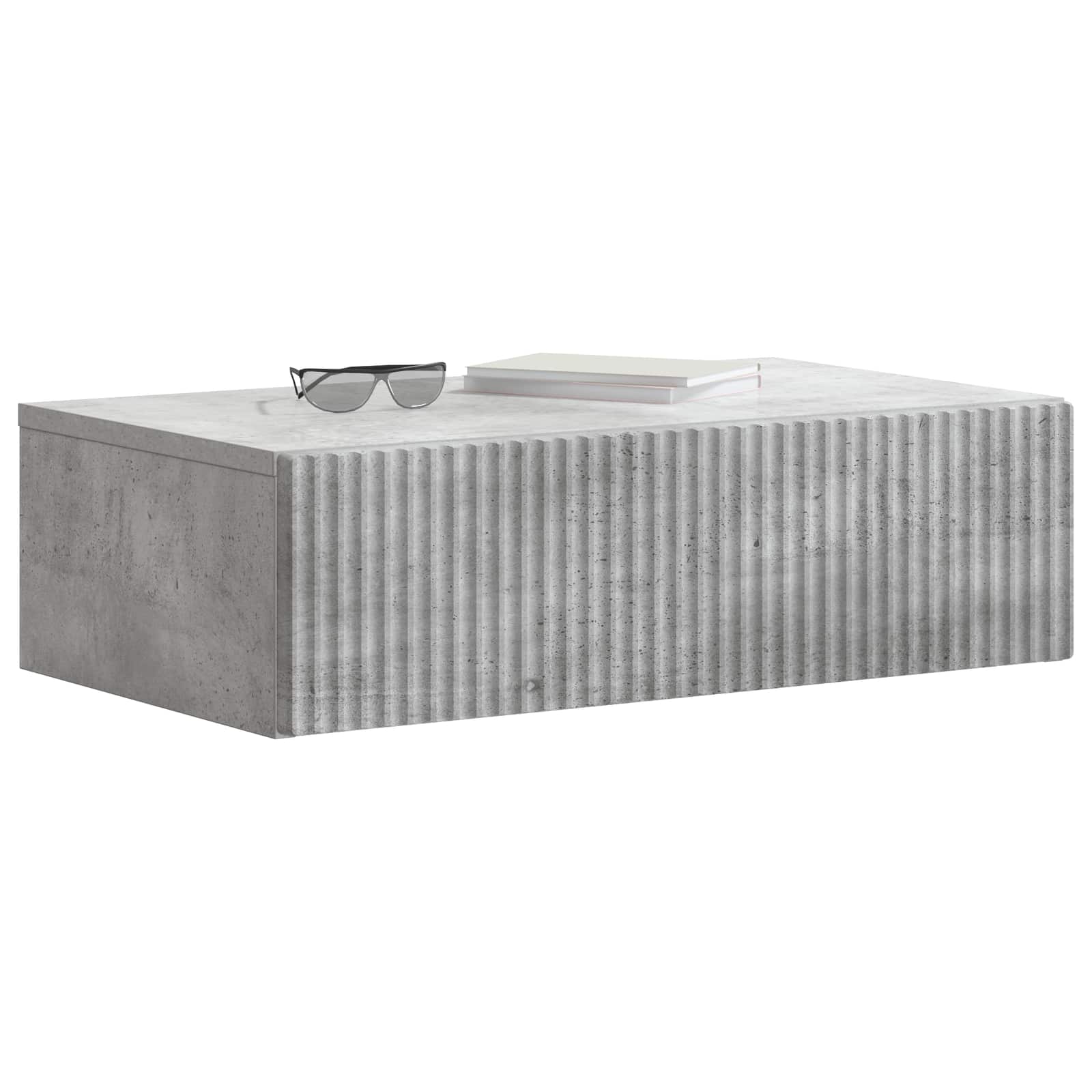 Mesa Lateral Montada en la Pared Gris Hormigón