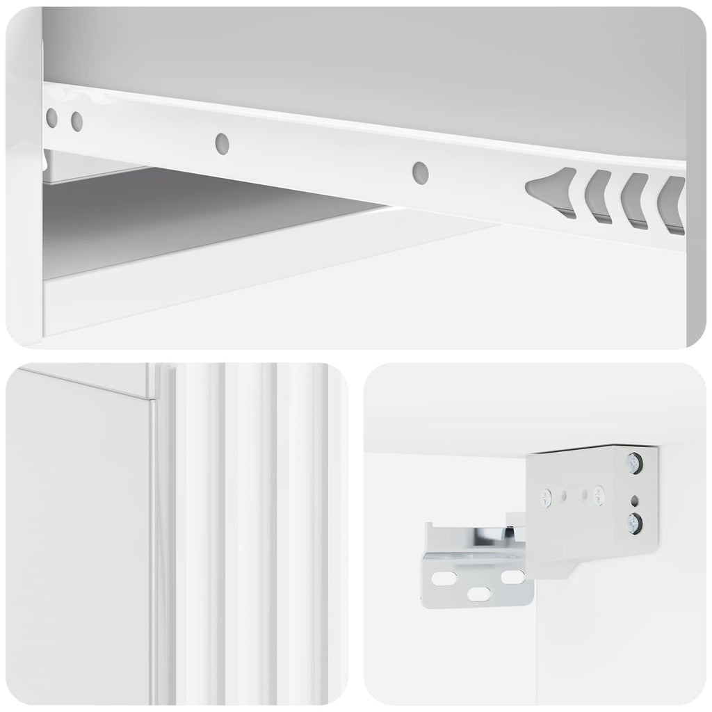 Mesa Lateral Montada en la Pared Brillante 59 x 34,5 x 17 cm