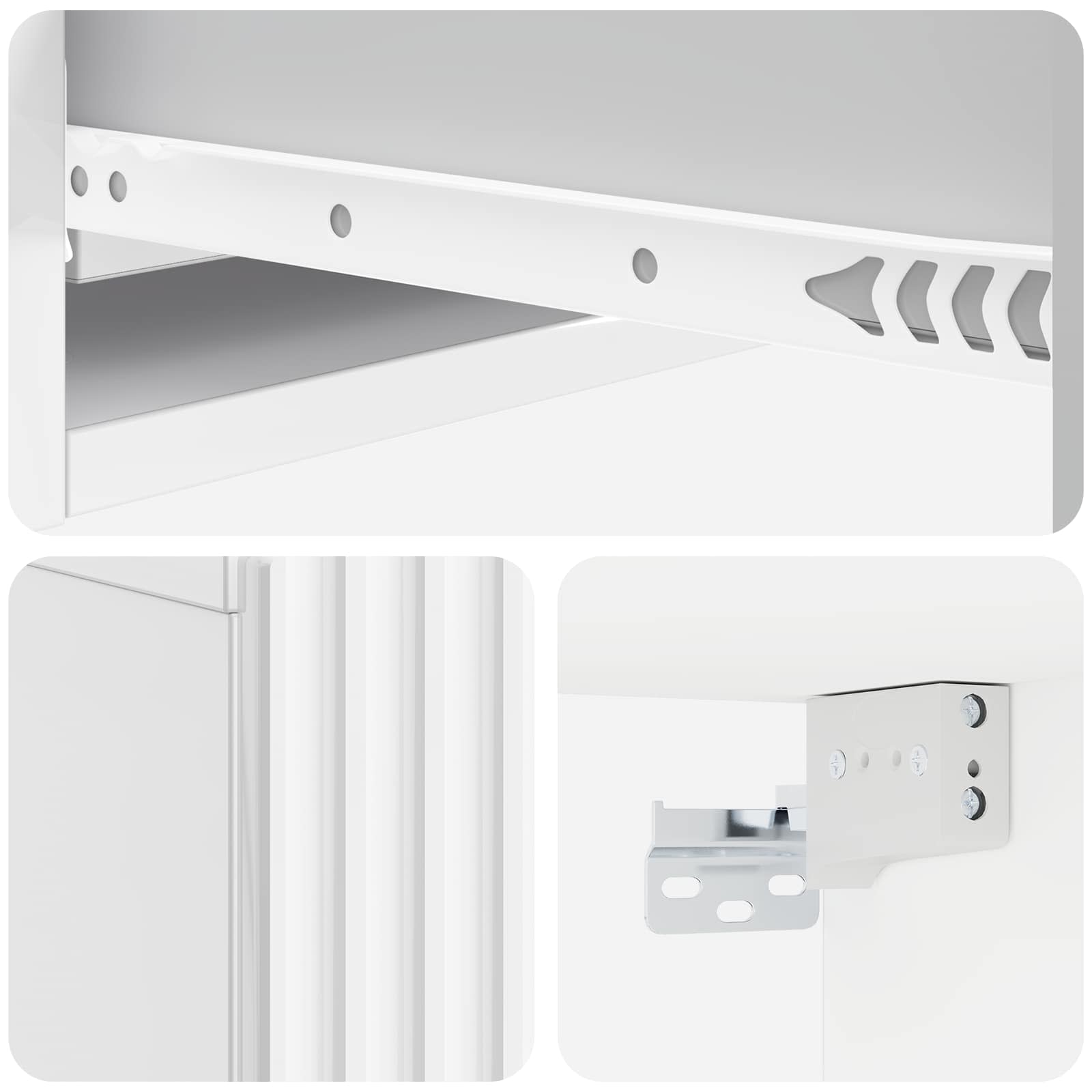 Mesa Lateral Montada en la Pared Brillante 59 x 34,5 x 17 cm