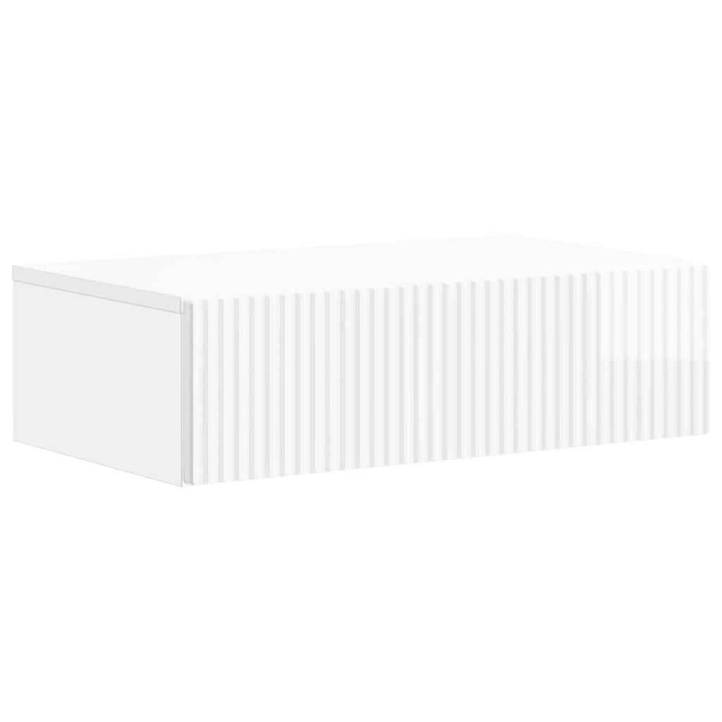 Mesa Lateral Montada en la Pared Brillante 59 x 34,5 x 17 cm