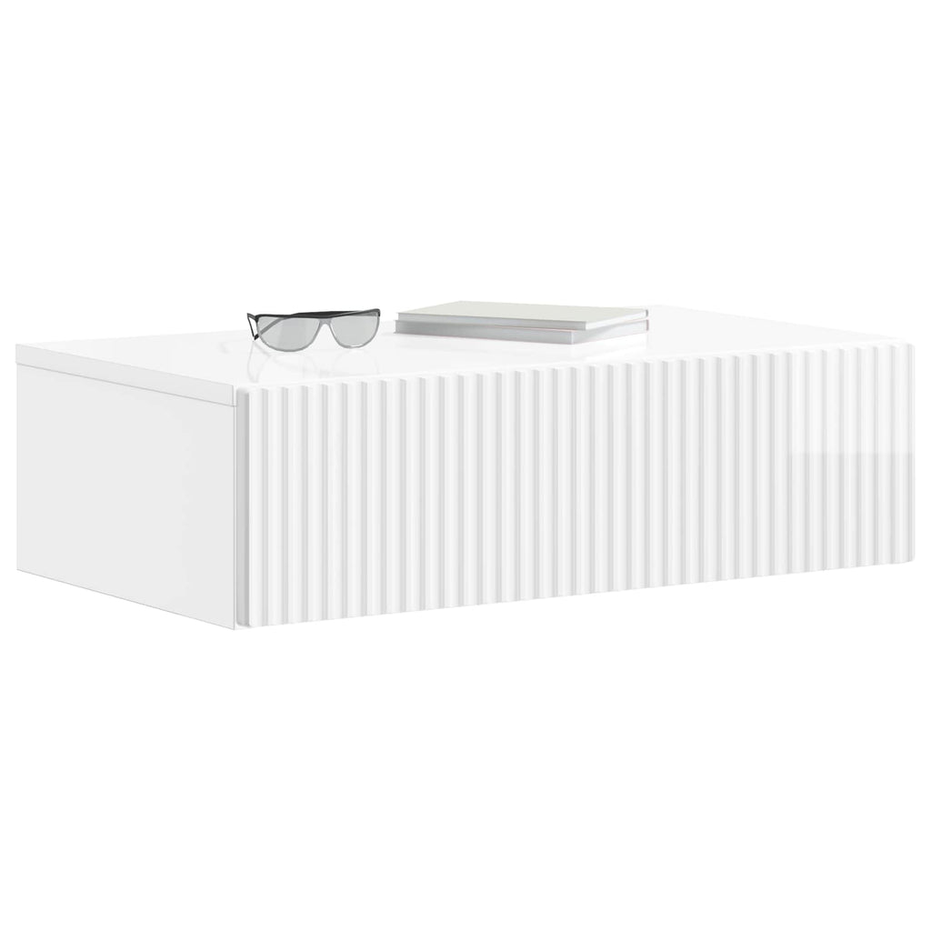 Mesa Lateral Montada en la Pared Brillante 59 x 34,5 x 17 cm