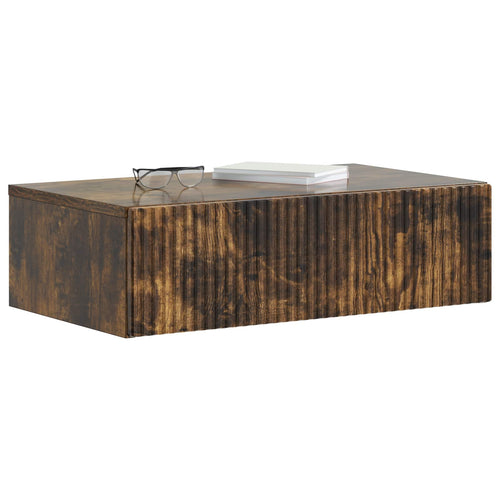 Wall Mounted Smoked Oak Side Table