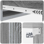 Mesa Lateral Montada en la Pared Gris Sonoma 59 x 34,5 x 17 cm