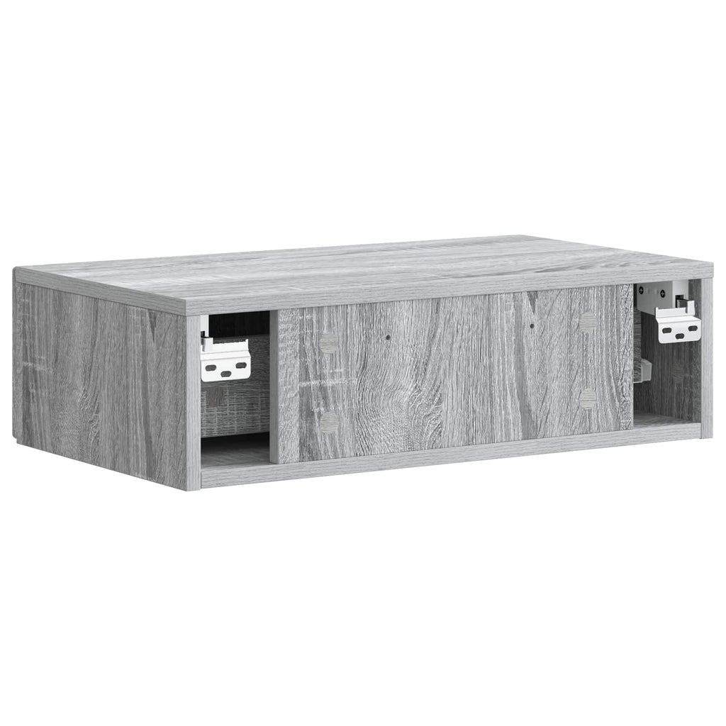 Mesa Lateral Montada en la Pared Gris Sonoma 59 x 34,5 x 17 cm