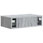 Mesa Lateral Montada en la Pared Gris Sonoma 59 x 34,5 x 17 cm