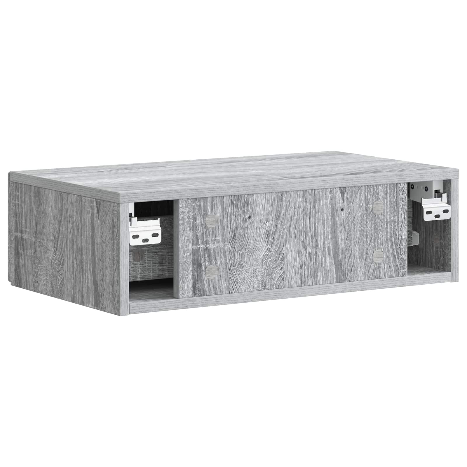 Mesa Lateral Montada en la Pared Gris Sonoma 59 x 34,5 x 17 cm