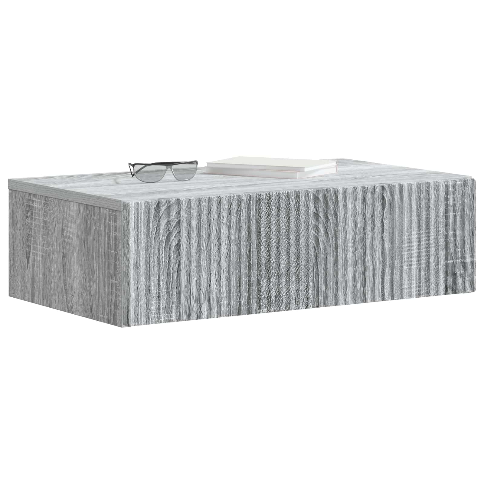 Mesa Lateral Montada en la Pared Gris Sonoma 59 x 34,5 x 17 cm