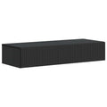 Mesa Lateral Montada en la Pared Negro 87,5 x 34,5 x 17 cm