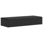 Mesa Lateral Montada en la Pared Negro 87,5 x 34,5 x 17 cm