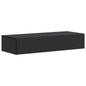 Mesa Lateral Montada en la Pared Negro 87,5 x 34,5 x 17 cm
