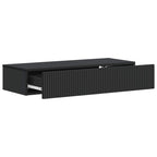 Mesa Lateral Montada en la Pared Negro 87,5 x 34,5 x 17 cm