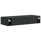 Mesa Lateral Montada en la Pared Negro 87,5 x 34,5 x 17 cm