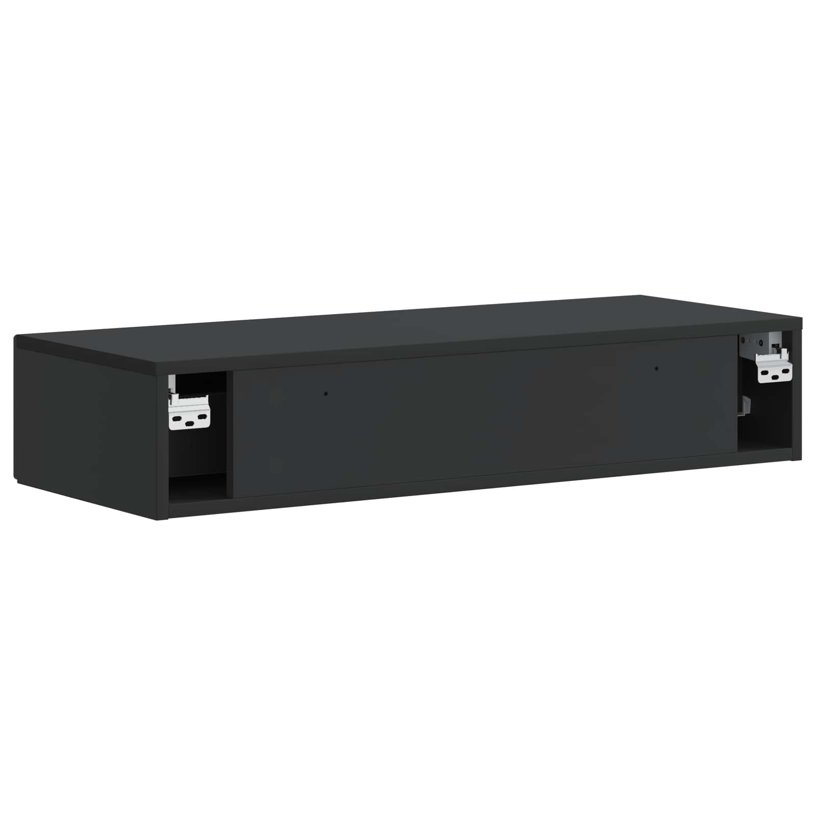 Mesa Lateral Montada en la Pared Negro 87,5 x 34,5 x 17 cm