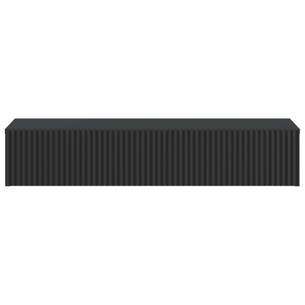 Mesa Lateral Montada en la Pared Negro 87,5 x 34,5 x 17 cm