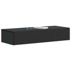 Mesa Lateral Montada en la Pared Negro 87,5 x 34,5 x 17 cm