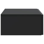 Mesa Lateral Montada en la Pared Negro 87,5 x 34,5 x 17 cm