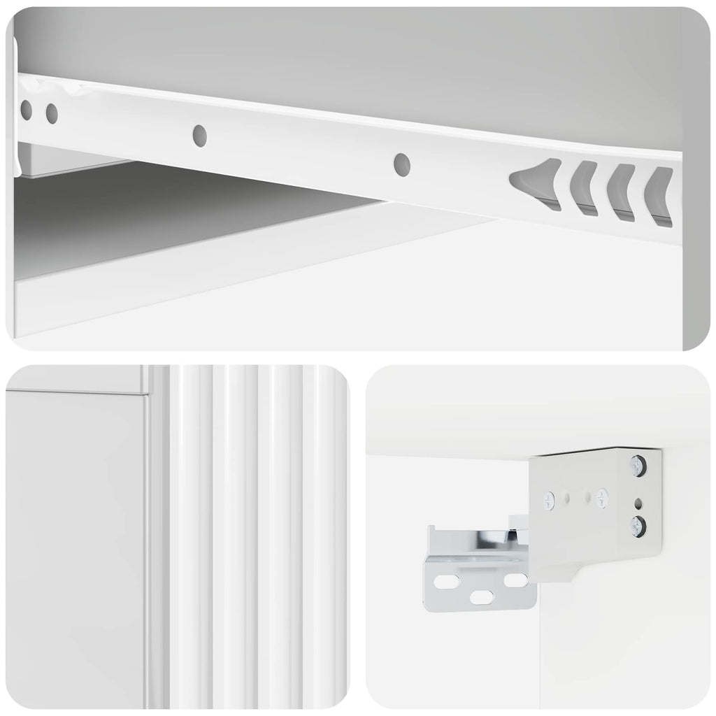 Mesa Lateral Montada en la Pared Brillante 87,5 x 34,5 x 17 cm