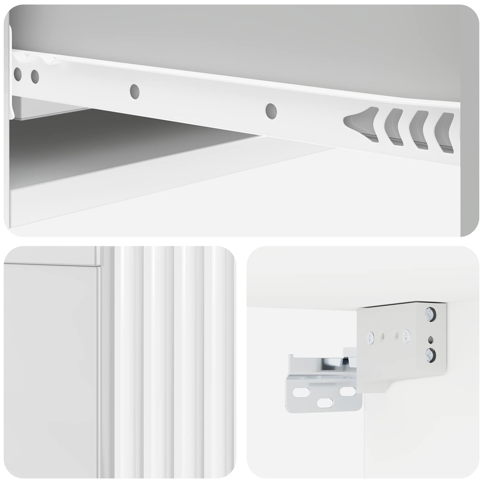 Mesa Lateral Montada en la Pared Brillante 87,5 x 34,5 x 17 cm