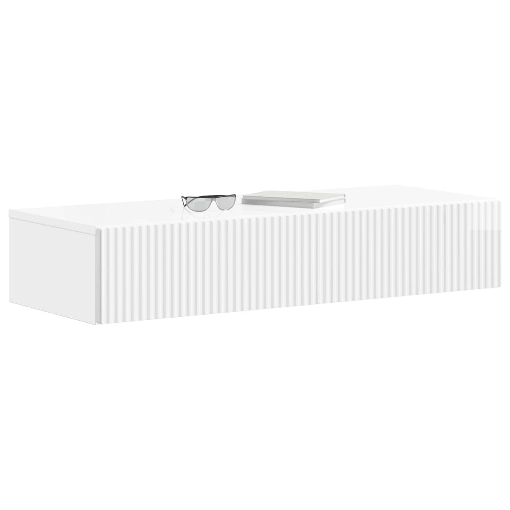 Mesa Lateral Montada en la Pared Brillante 87,5 x 34,5 x 17 cm