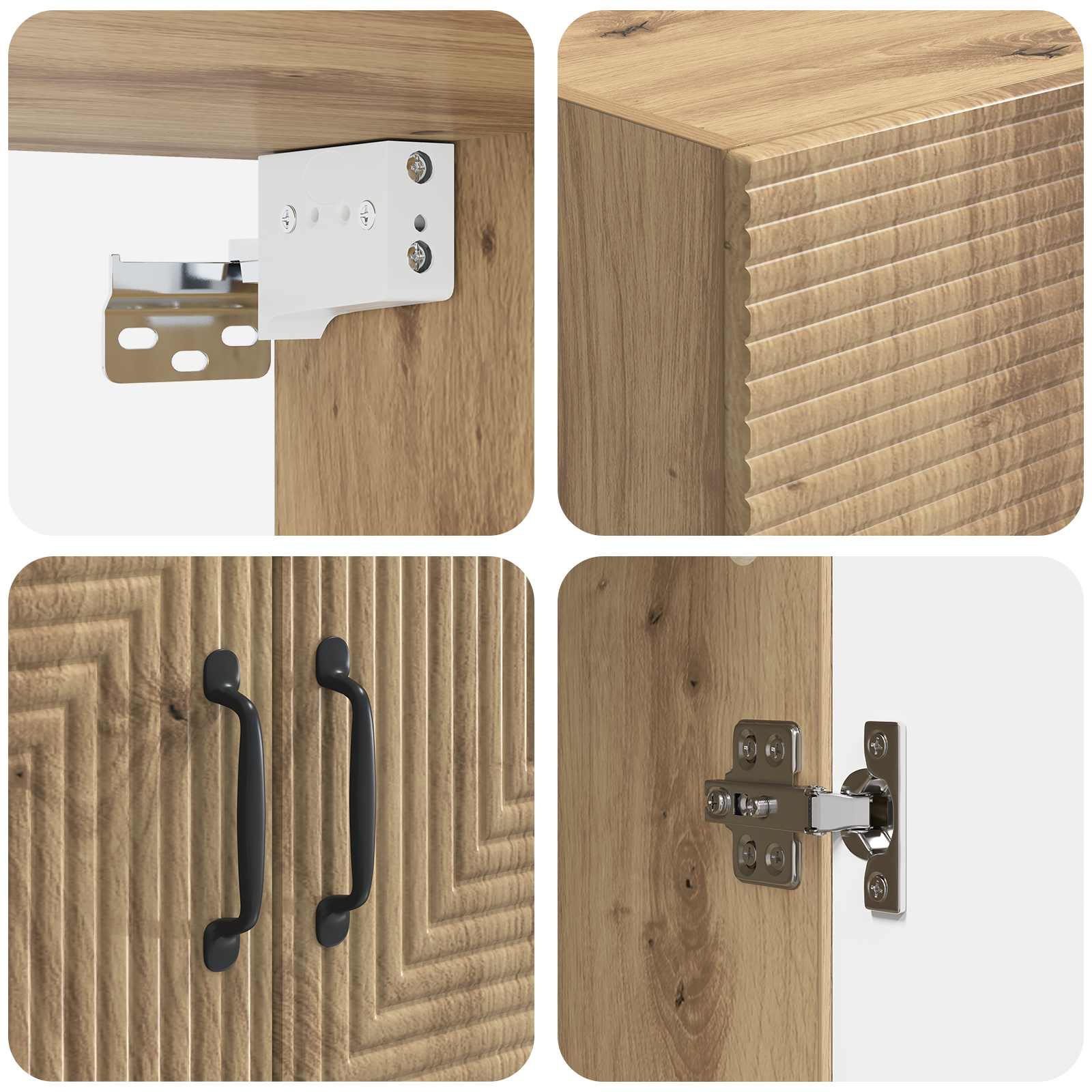 Armario de pared Roble Artesanal 66 x 34,5 x 90 cm