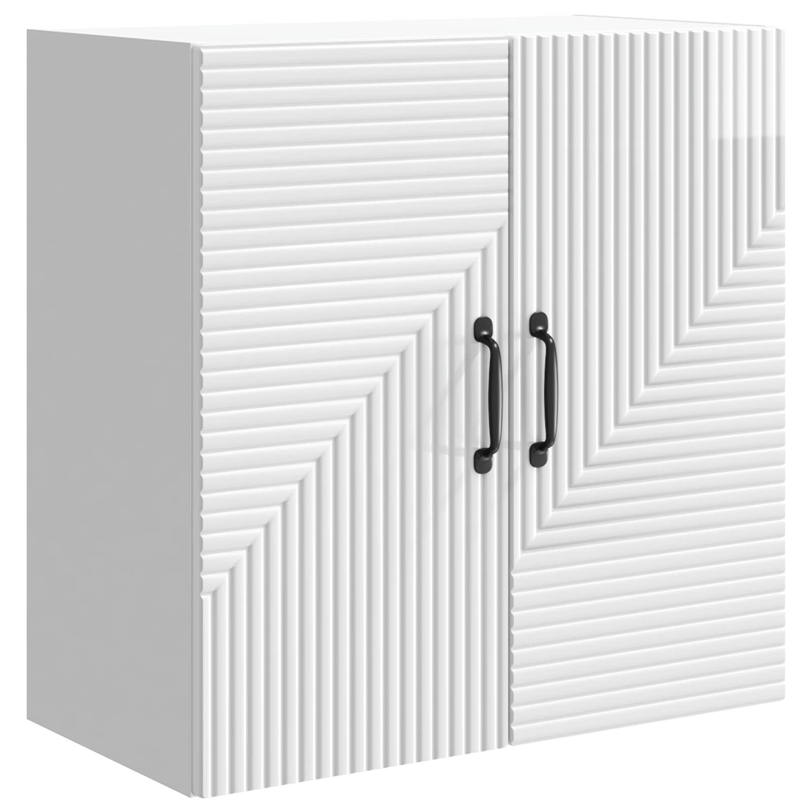 Armario de pared Blanco Brillante 33 x 34,5 x 90 cm