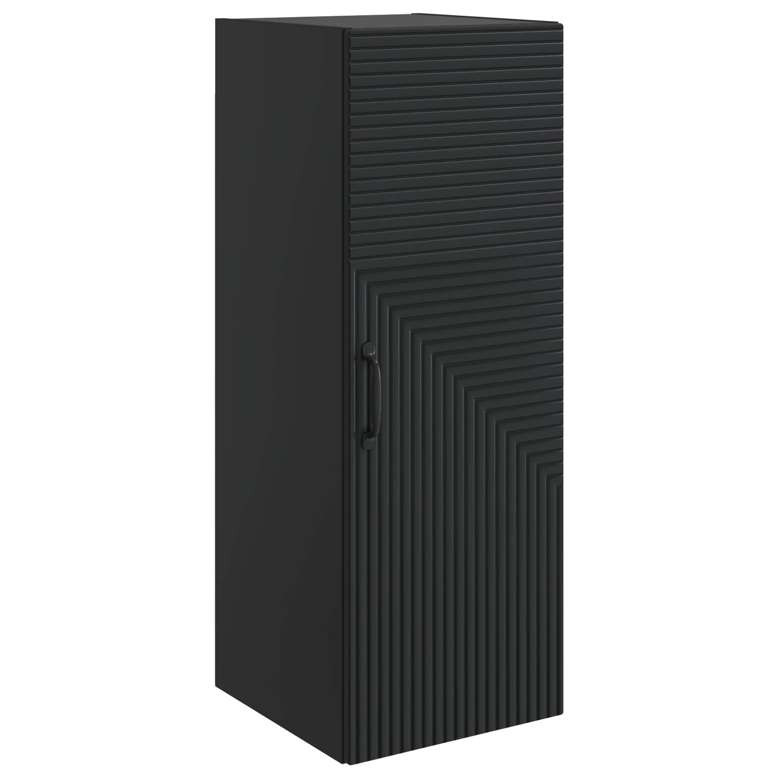 Armario de pared Negro 33 x 34,5 x 90 cm Madera de ingeniería