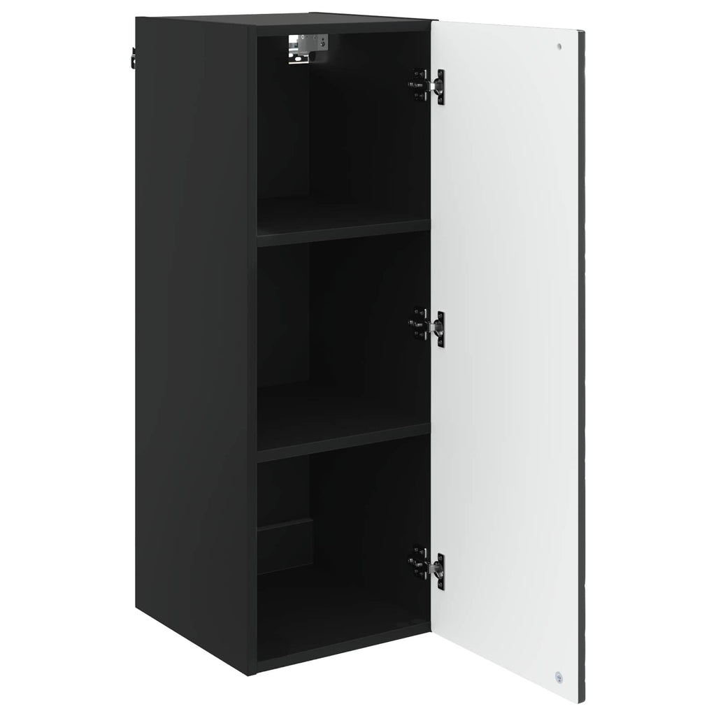 Armario de pared Negro 33 x 34,5 x 90 cm Madera de ingeniería