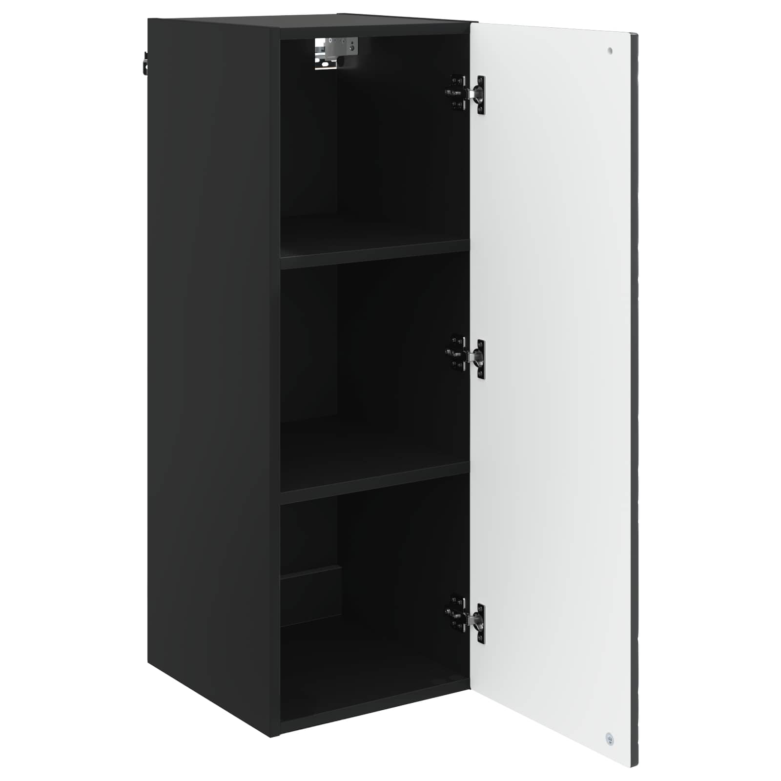 Armario de pared Negro 33 x 34,5 x 90 cm Madera de ingeniería