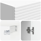 Armario de pared Blanco Brillante 33 x 34,5 x 90 cm