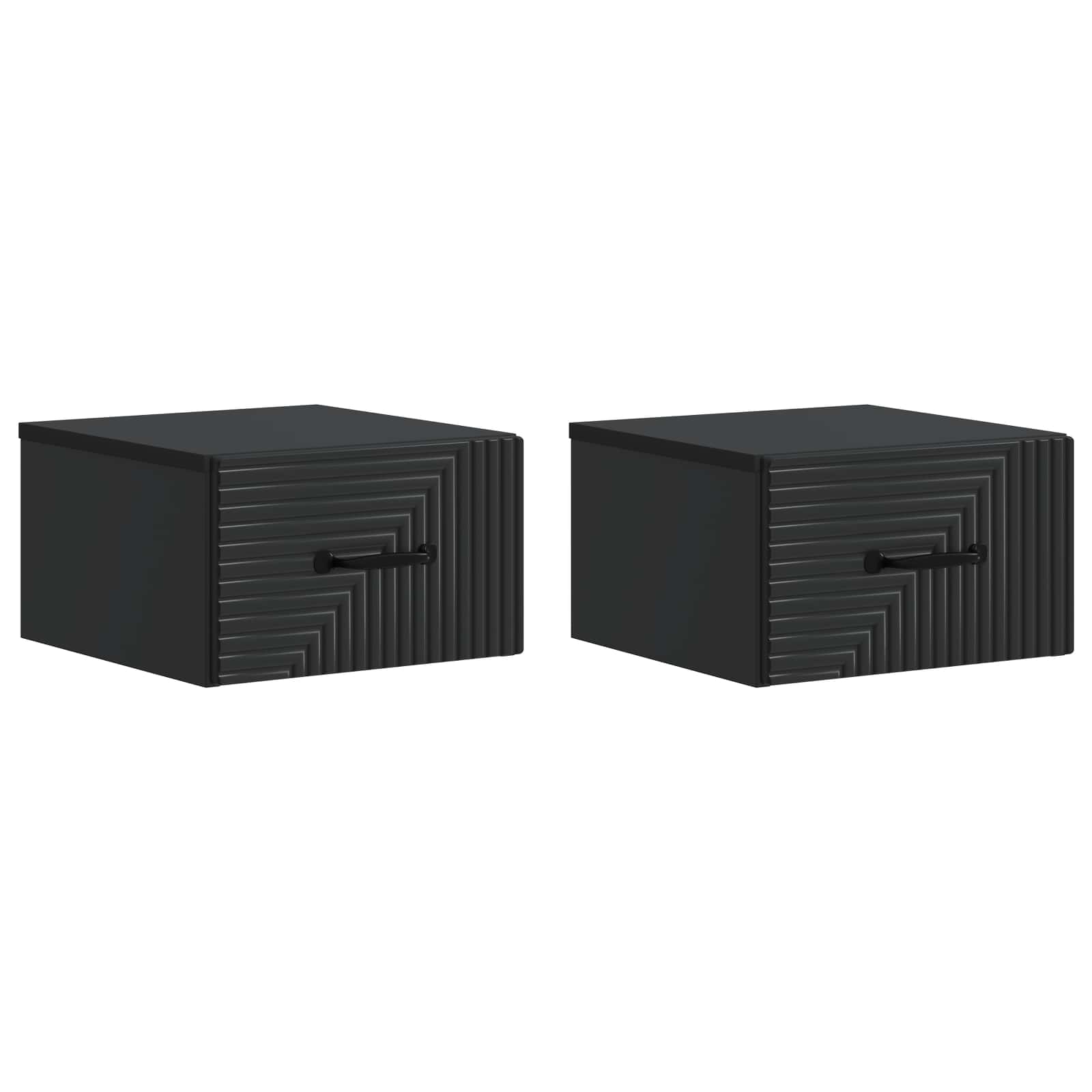 Mesa de Cabeceira de Parede 2 pçs Brilhante 34,5 x 33 x 20 cm