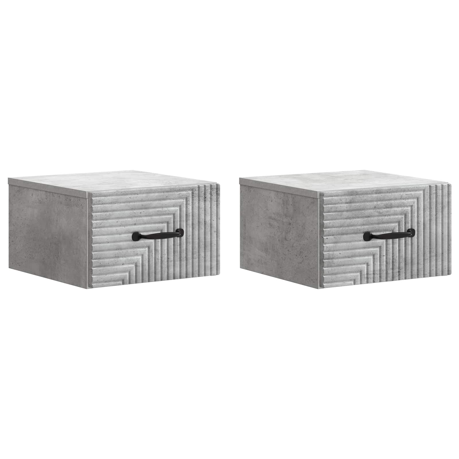 Mesa de Cabeceira de Parede 2 pçs Brilhante 34,5 x 33 x 20 cm
