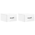 Mesita de Noche de Pared 2 pcs Brillante 34,5 x 33 x 20 cm