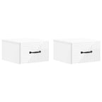 Mesita de Noche de Pared 2 pcs Brillante 34,5 x 33 x 20 cm