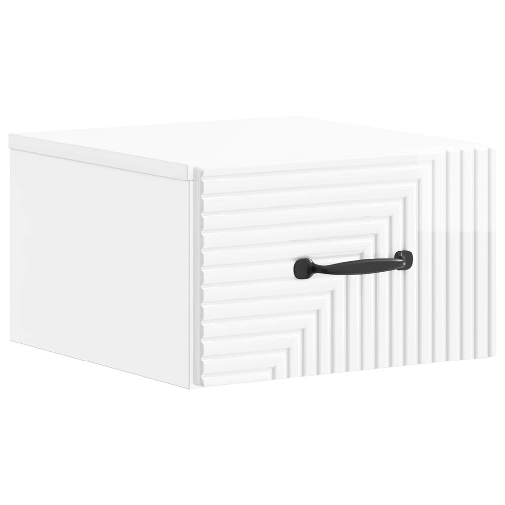 Mesita de Noche de Pared 2 pcs Brillante 34,5 x 33 x 20 cm