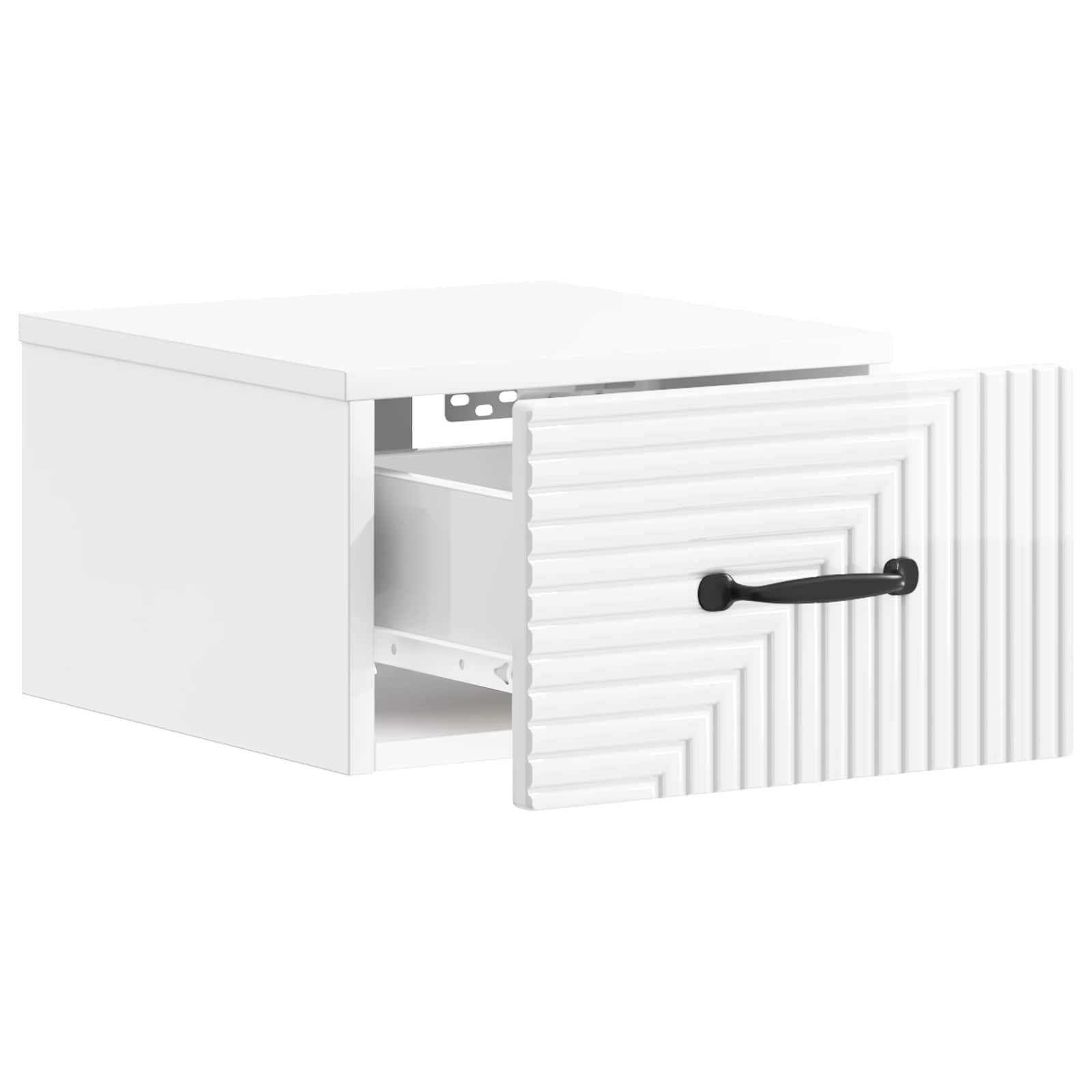 Mesita de Noche de Pared 2 pcs Brillante 34,5 x 33 x 20 cm