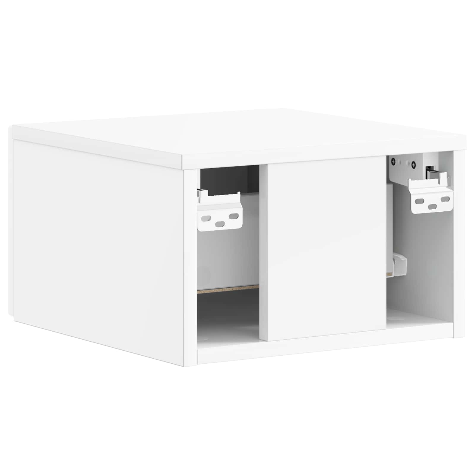 Mesita de Noche de Pared 2 pcs Brillante 34,5 x 33 x 20 cm