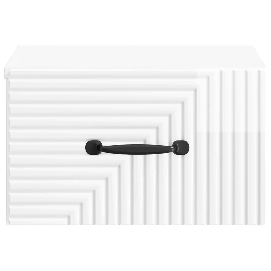 Mesita de Noche de Pared 2 pcs Brillante 34,5 x 33 x 20 cm