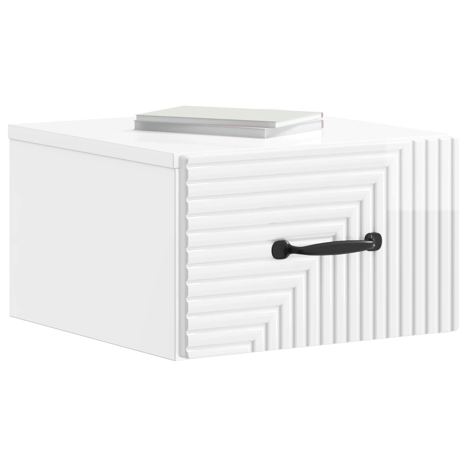 Mesita de Noche de Pared 2 pcs Brillante 34,5 x 33 x 20 cm