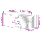 Mesita de Noche de Pared 2 pcs Brillante 34,5 x 33 x 20 cm