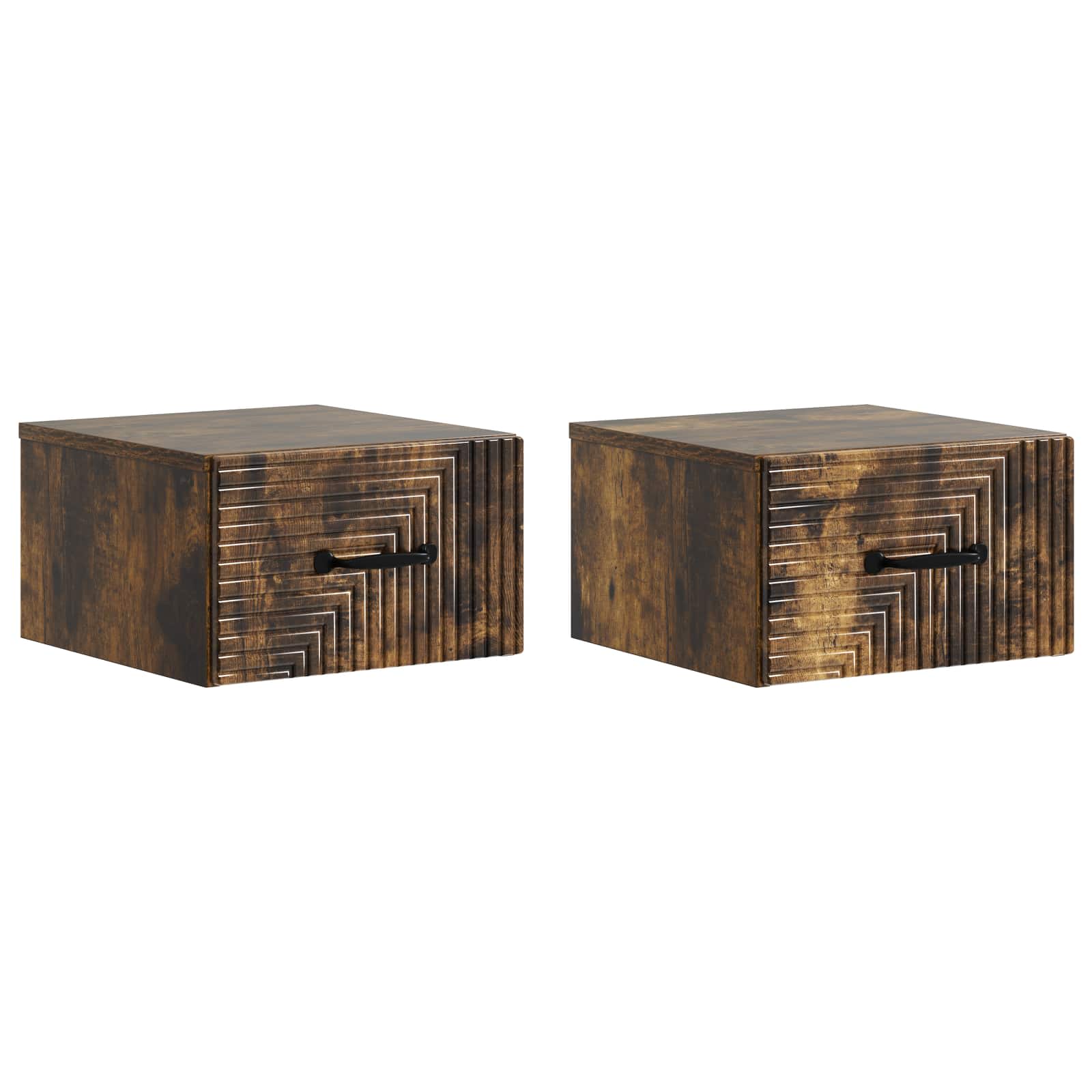 Mesa de Cabeceira de Parede 2 pçs Brilhante 34,5 x 33 x 20 cm