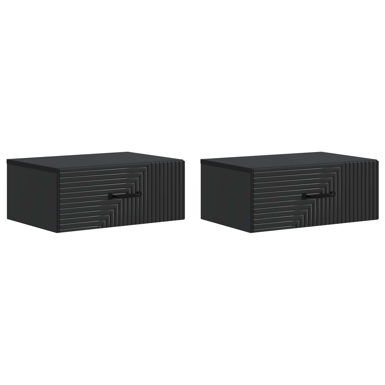 Mesa de Cabeceira de Parede 2 pçs Brilhante 49 x 34,5 x 20 cm