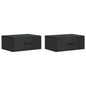 Mesita de Noche de Pared 2 pcs Brillante 49 x 34,5 x 20 cm
