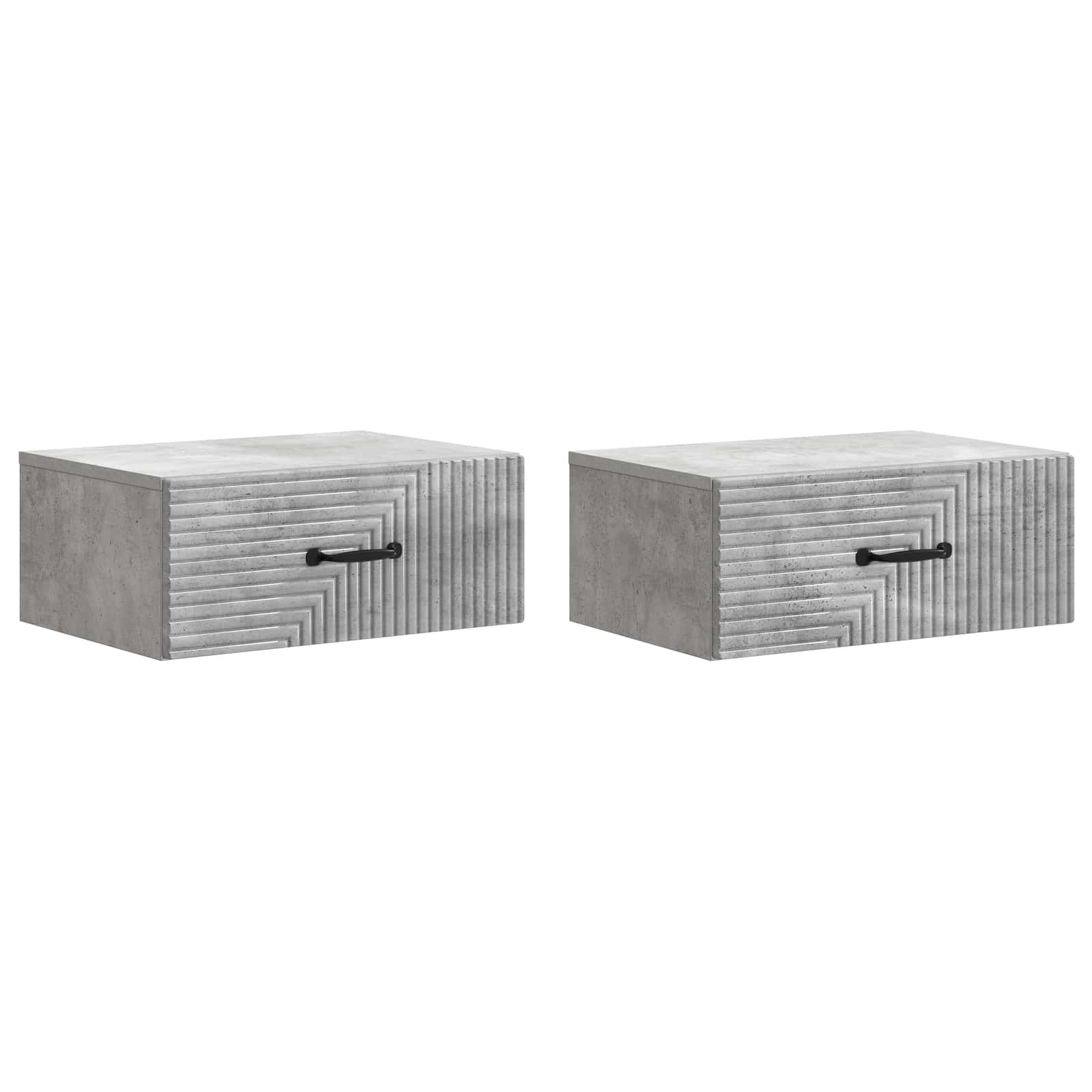 Mesa de Cabeceira de Parede 2 pçs Brilhante 49 x 34,5 x 20 cm