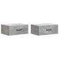 Mesita de Noche de Pared 2 pcs Brillante 49 x 34,5 x 20 cm