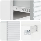 Mesita de Noche de Pared 2 pcs Brillante 49 x 34,5 x 20 cm